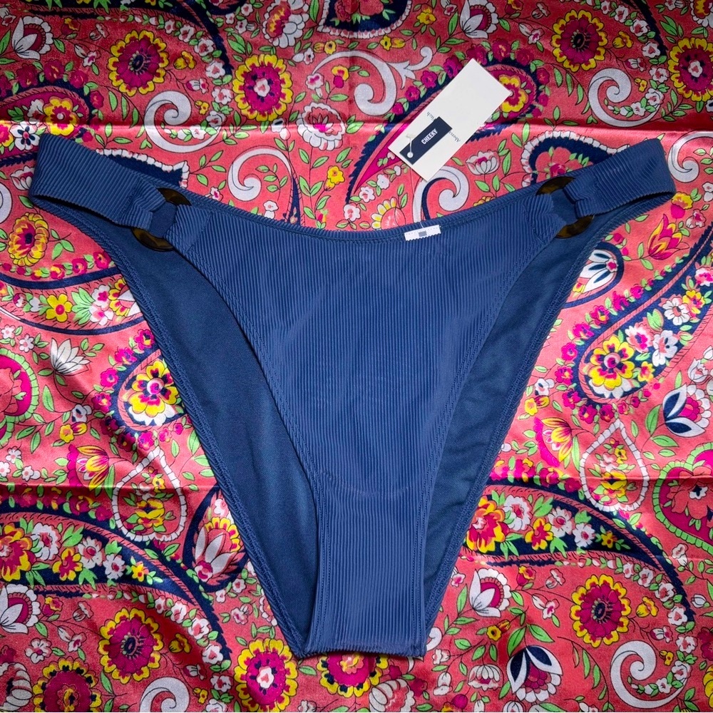 NWT Abercrombie &Fitch Swim High Leg Cheeky Bikini O Ring Bottom* size XL